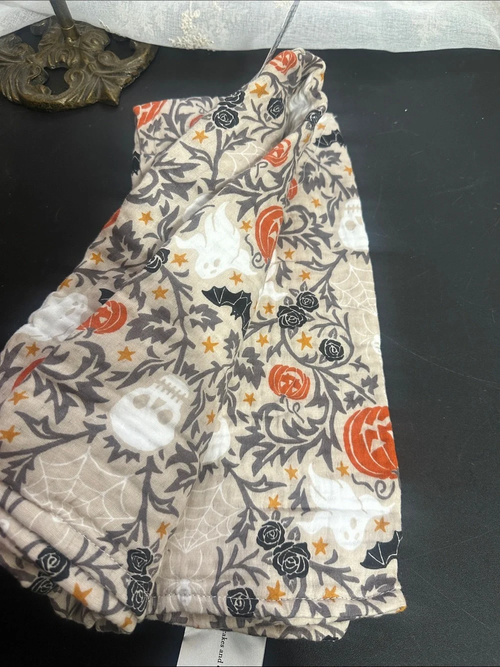 Cupcakes & cashmere Halloween set of 2 cotton gauze kitchen towels